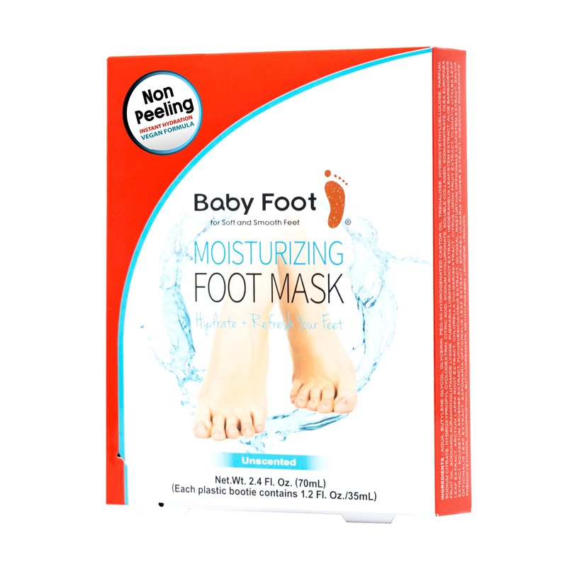 Baby Foot Unscented NON-PEEL Moisturing Mask – Hydrate and Refesh in 15-Minute - No Pain Feet Treatment - For Men and Women - Smooth and rich moisturizer for Baby Soft Feet
