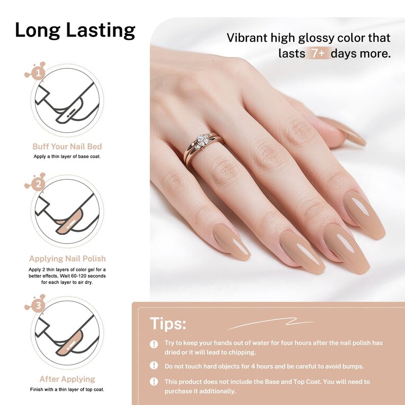 OpenLive 16.5ml Nude Pink Nail Polish Large Volume Quick Drying Light Pink Nail Polish, Fast Drying and Long Lasting Color Nail Art DIY Home Manicure Gift for Women