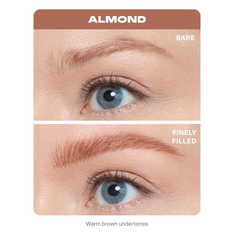 Morphe Nano Brow Pencil - Ultrafine Eyebrow Pencil for Hairlike Strokes - Precision Eye Makeup with Spoolie Brush for Natural Definition and Long-Lasting Wear - Almond (0.001 oz)