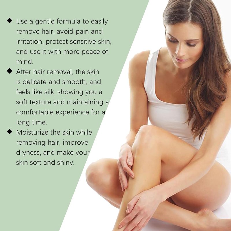Gentle Hair Removal Cream for Women - Aromatic Skin Softening Formula | Ideal for Legs, Arms, Chest & Bikini Line (Cucumber)