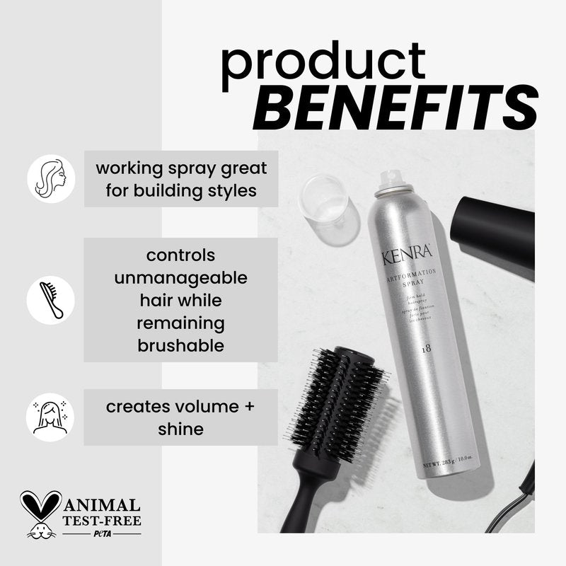 Kenra Professional Artformation Spray 18 50% | Firm Hold Hairspray | Volume & Styling Control | Fast-dying Formula| All Hair Types | 10 oz