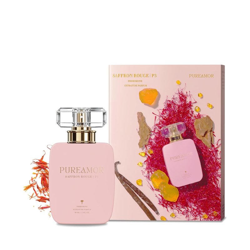 Pheromone Perfume for Women - Saffron Rouge Extrait de Parfum | Long-Lasting Warm Spicy Scent, 1.0 oz / 30 ml