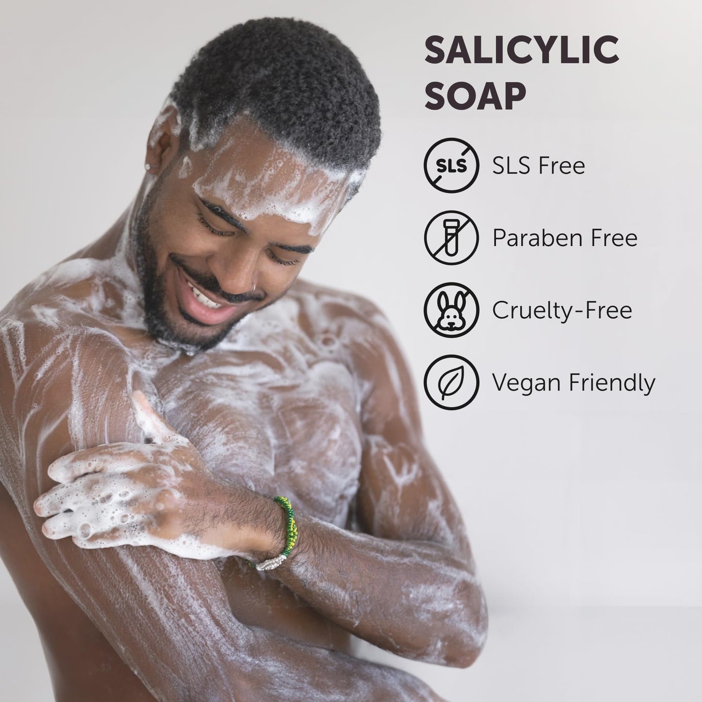 VALITIC Salicylic Acid and Vitamin C Soap Bar - Facial Cleanser and Exfoliating Body Wash for Blackheads, Enlarged Pores and Blemish Skin with Collagen, Hyaluronic Acid, Vitamin E - 2 Pack