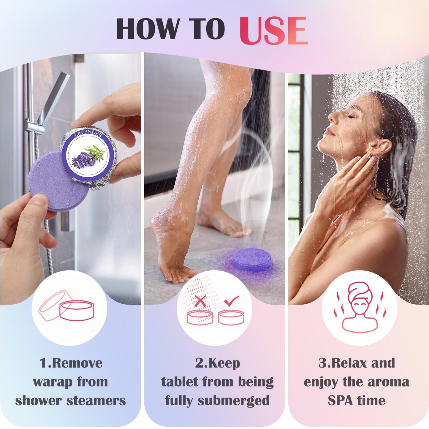 Qivatex Shower Steamers Aromatherapy, Birthday Gifts for Women, Teen Girls