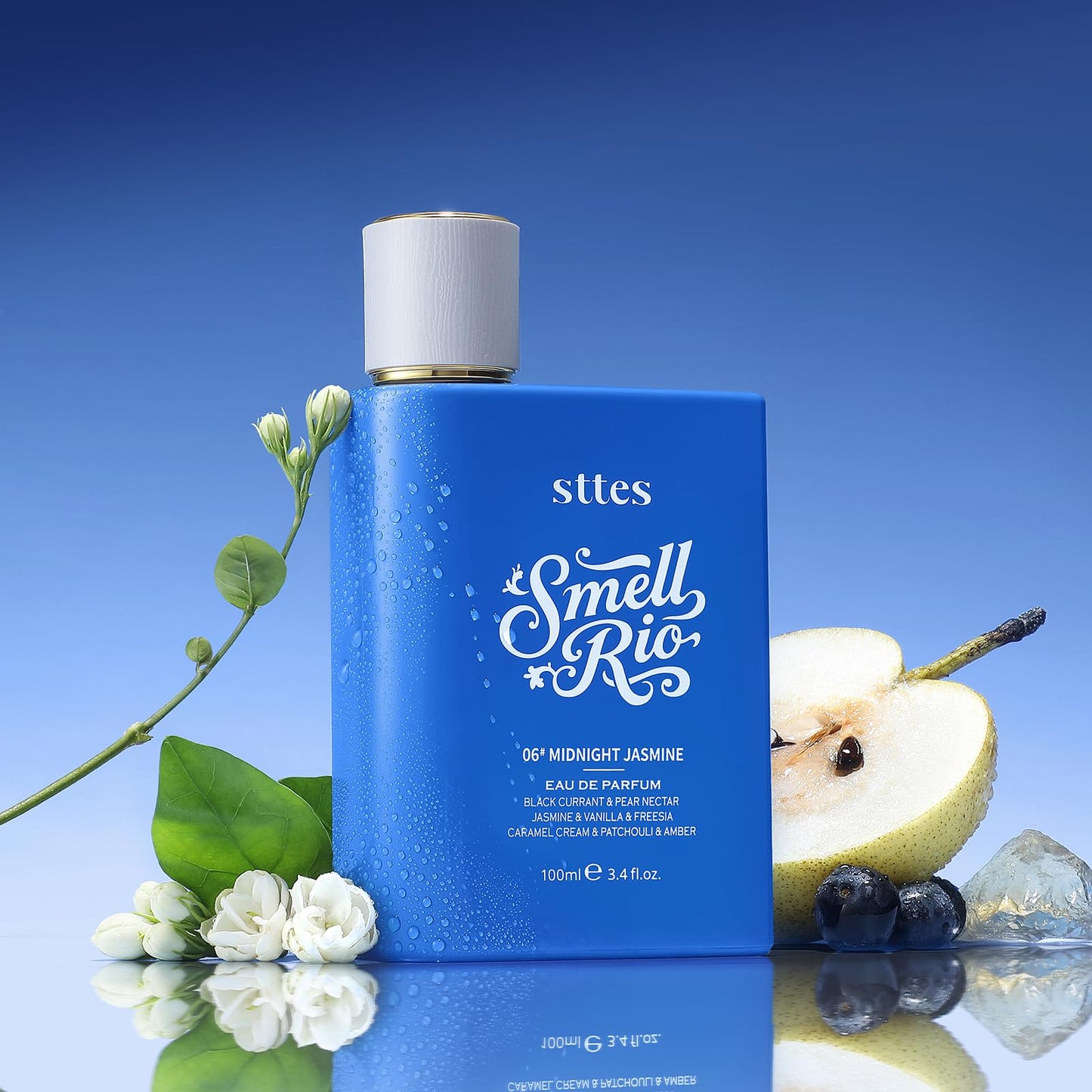 Sttes Smell Rio Perfume 06# (Midnight Jasmine) – Perfume for Women – Long-Lasting Hair Black Currant, Jasmine & Vanilla Notes – Elegant Scentual Fragrance Eau de Parfum 100ml (3.4 fl oz)