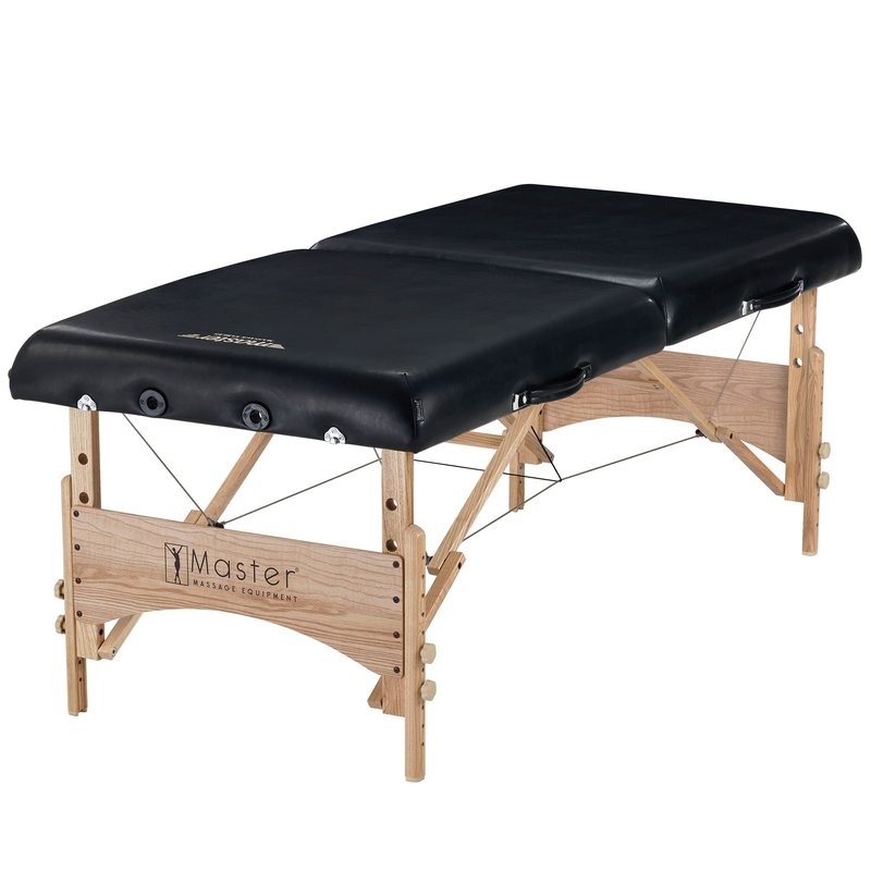 Master Massage Gibraltar Olympic LX Portable Massage Table Extra Wide for Larger Clients - Supports Weight Up to 800lbs - Tattoo Spa Salon Facial Beauty Bed, Lash Tables, 32" Width, Black