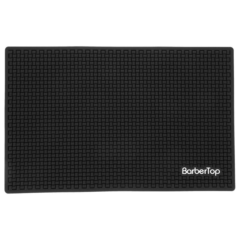 Angoily Barber Mat Silicone Anti-Slip Pad for Salon Station Organizer Hair Styling Tools Heat Resistant Waterproof Countertop Work Mat 11.81X7.48 Inch