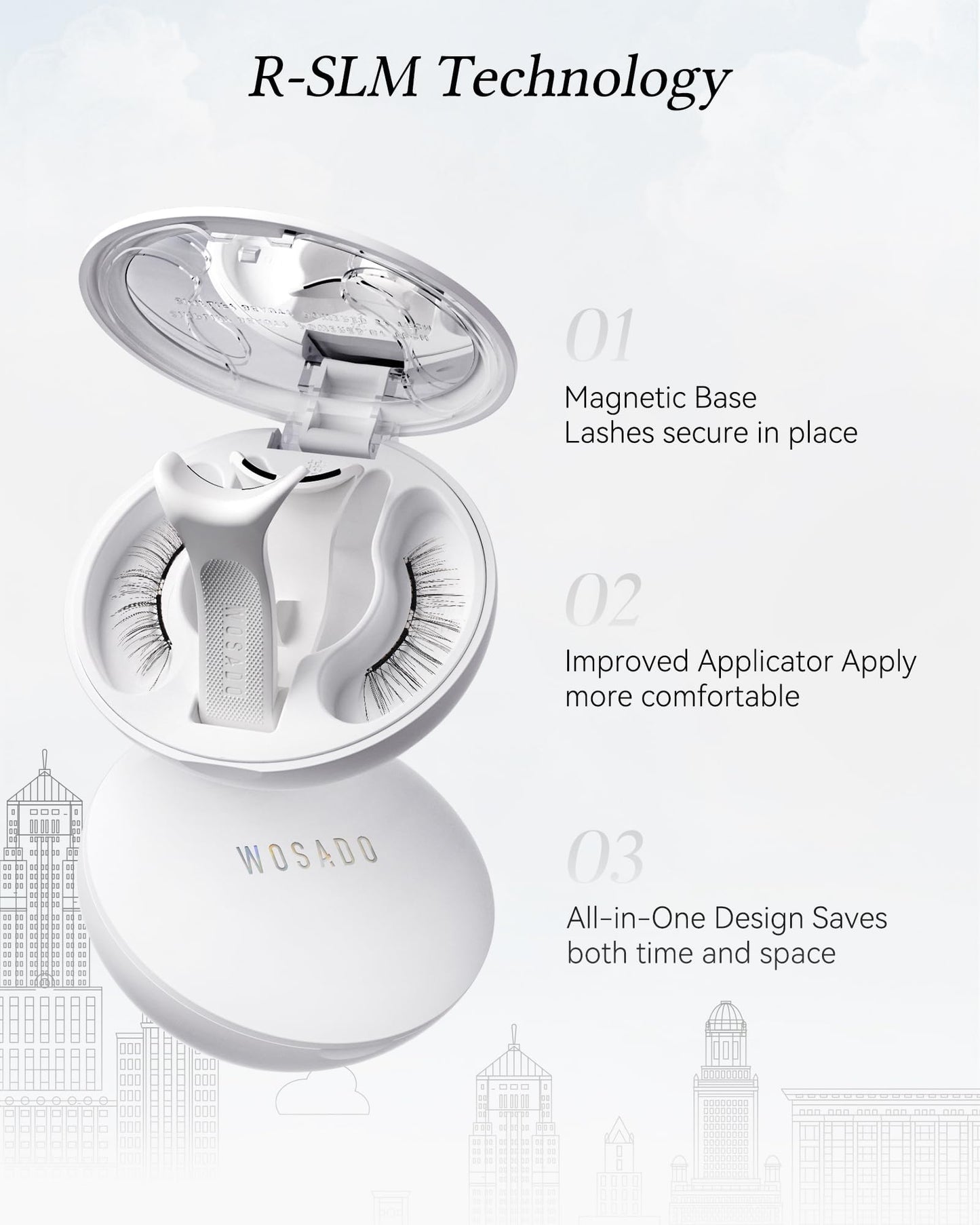 WOSADO Magnetic Eyelashes with Applicator Kit