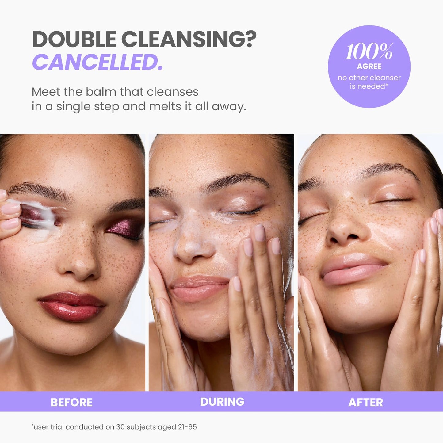 Wonderskin Cleansing Balm - Gentle Balm to Milk Makeup Remover | Hydrating Face Cleanser with Centella & Chamomile