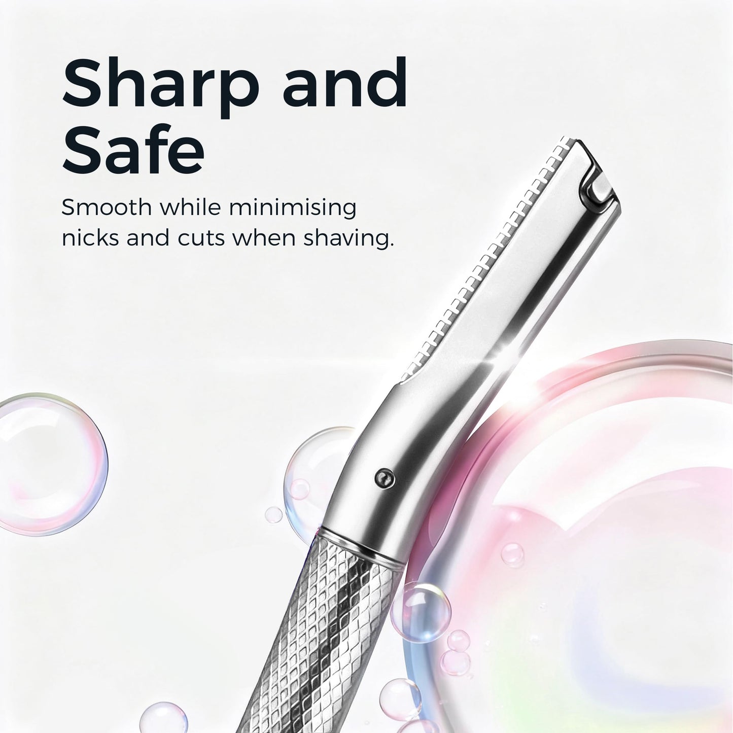 ZOMCHI Eyebrow Razor, Face Razors for Women&Men, Eyebrow Trimmer Shaper with Precision Cover,Facial Shaver with 6 Blades (Silver)