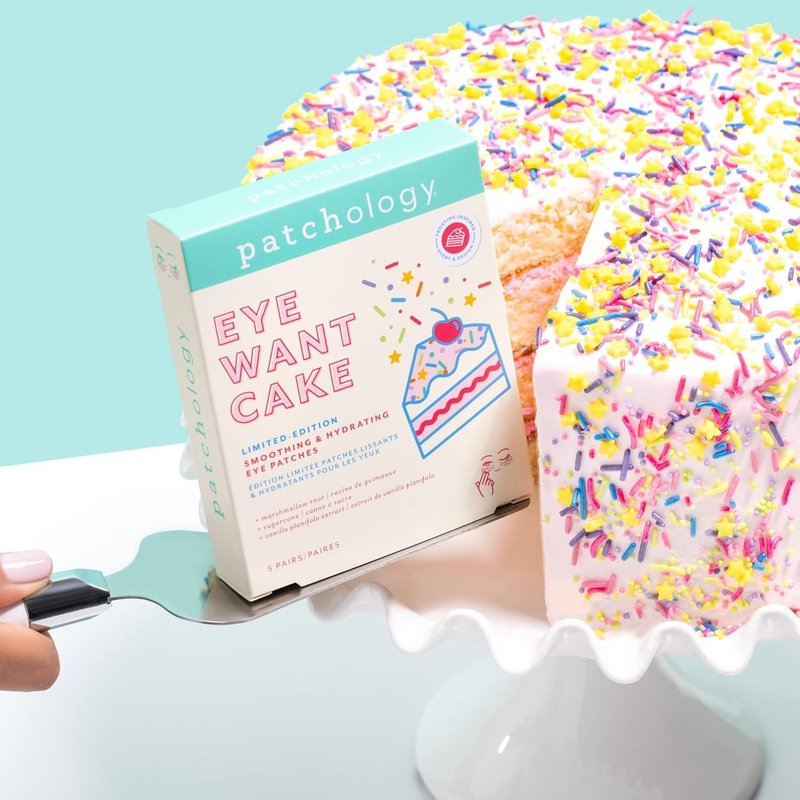 Patchology Eye Want Cake Hydrating & Smoothing Eye Patches – Under Eye Masks for Puffy Eyes, Dark Circles, and Fine Lines – Birthday Cake Inspired Self-Care Essentials, 5-Pack