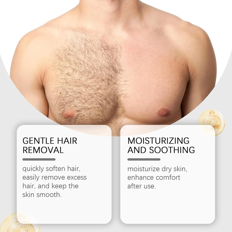 2026 New Painless Hair Removal Cream for Men, Fast-Acting Gentle Depilatory for arms legs chest, Intimate & Body Depilatory Cream, Moisturizing Soothing Formula (1 Pack)