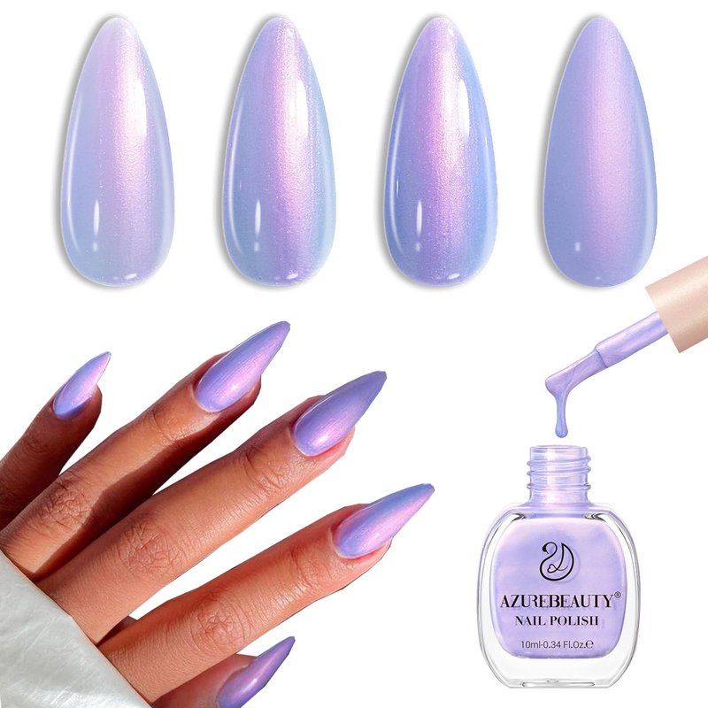 Galaxy Nail Enamel Polish - Quick Dry Blue Purple Violet Color for DIY Manicure & Pedicure