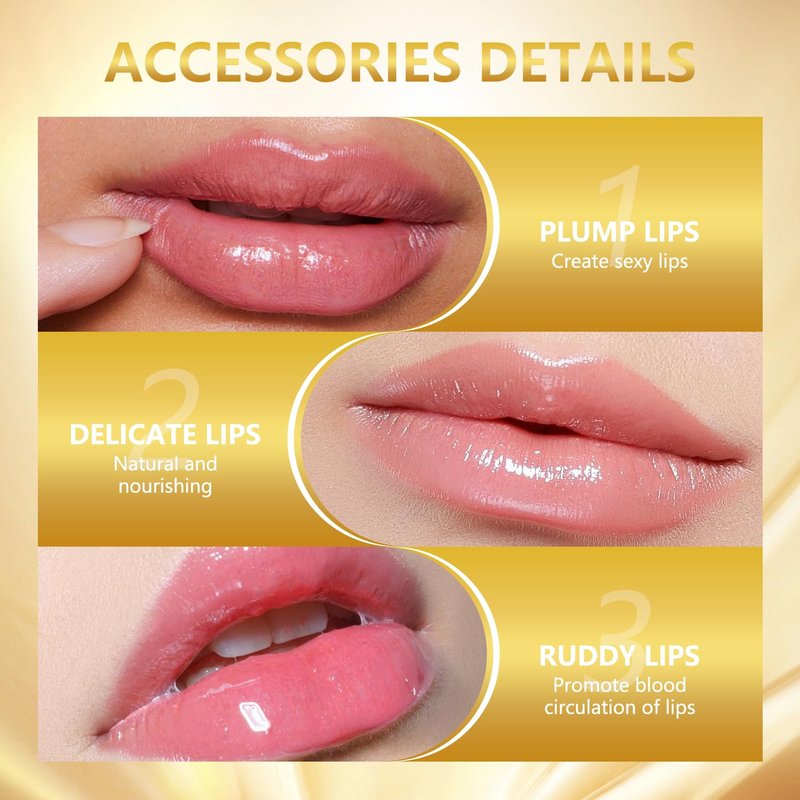 BLOWADM 3Pcs Transferproof Color Changing Lipstick,Gold Crystal Ph Color-Changing Lipstick 24 Hours Long Lasting & Moisturizing Lip Gloss,Colors Changings Lipsticks For Older Women