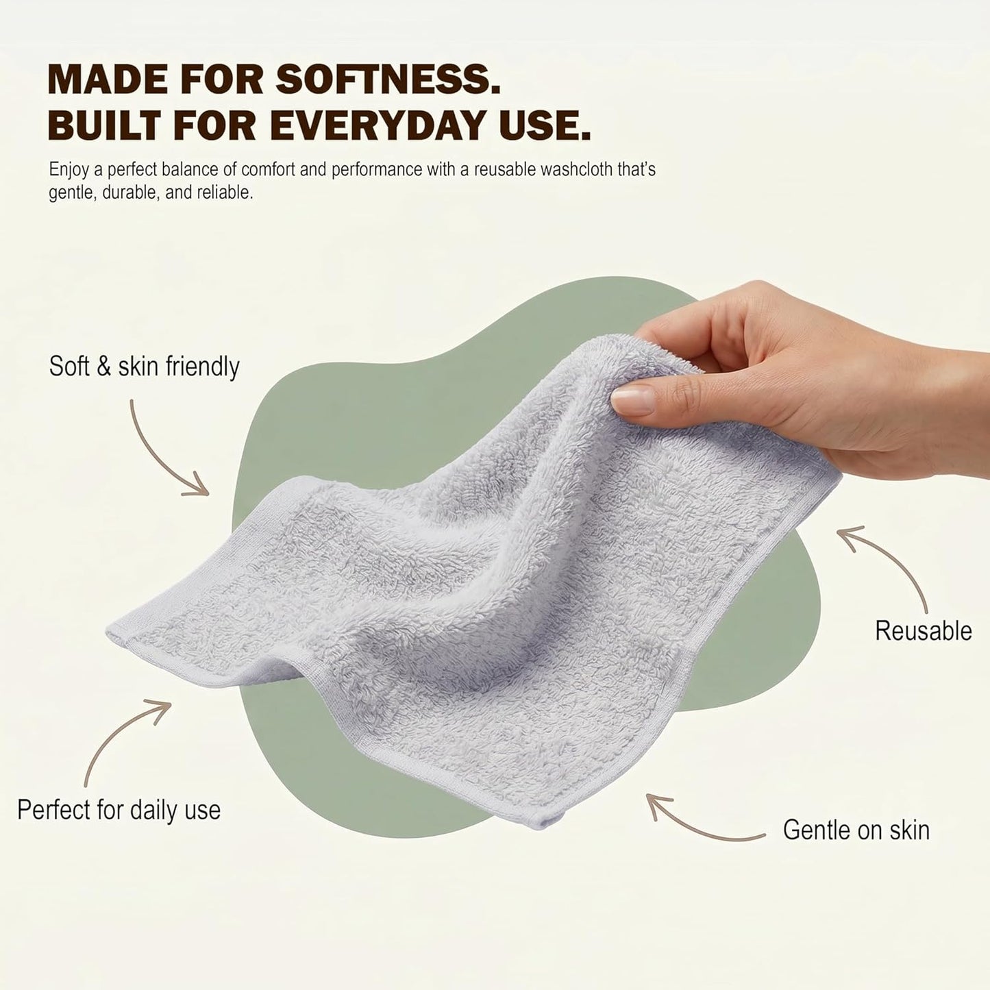 Utopia Towels Cotton Washcloths Set - 24 Pack Premium Flannel, Highly Absorbent, Soft Feel | Silver