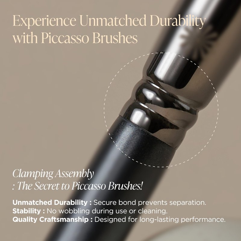 Piccasso Brush 270 Concealer Brush – Perfect for Under-Eye and Spot Coverage, Ideal for Face Makeup, Works with Cream and Liquid Concealers, Perfect Liquid Blush Brush, Genuine Korean Product.