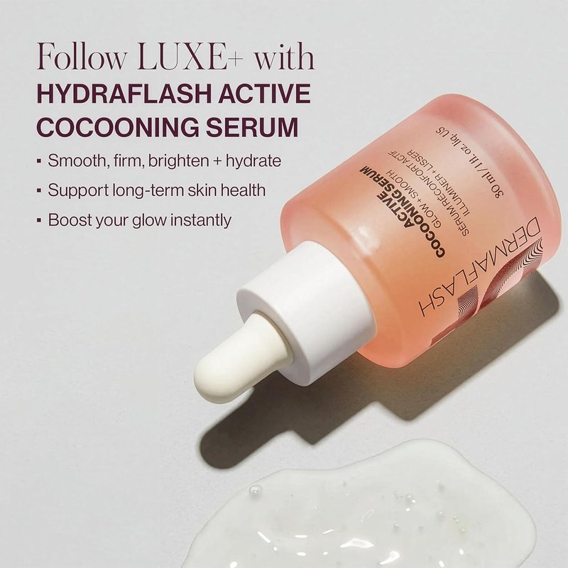 DERMAFLASH LUXE+ Sonic Dermaplaning Tool - Effective Peach Fuzz Removal & Anti-Aging Exfoliation