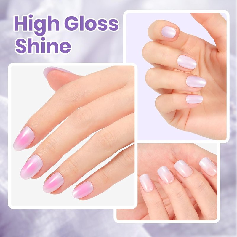Beetles Purple Nail Polish - Clouded Violet 0.51 Fl Oz | Quick-Dry Pastel Glitter for Long-Lasting Spring Nails
