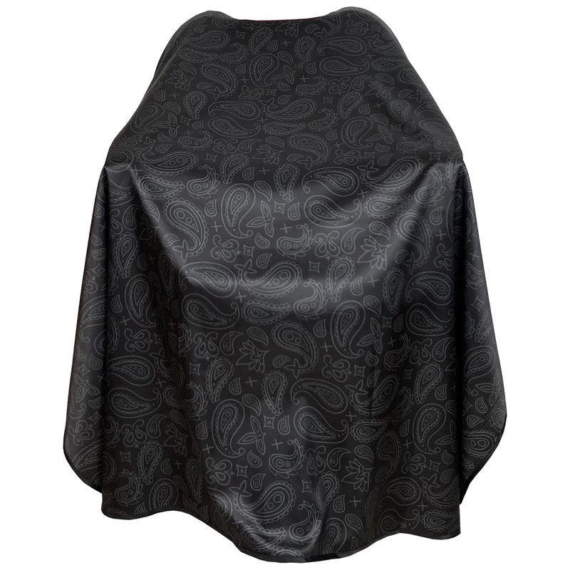 Pelocapa Barber Cape for Men, Haircut Cape with Snaps, Professional Salon Cutting Cape, Large Waterproof Hairdressing Cape Gown Apron for Hairstylist- 63”× 56”(Black Pattern)