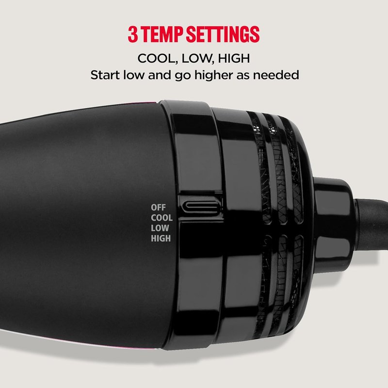 REVLON One-Step Volumizer Hair Dryer & Styler - Effortless Salon-Style Blowouts | Less Frizz, More Shine, Black (Pack of 2)