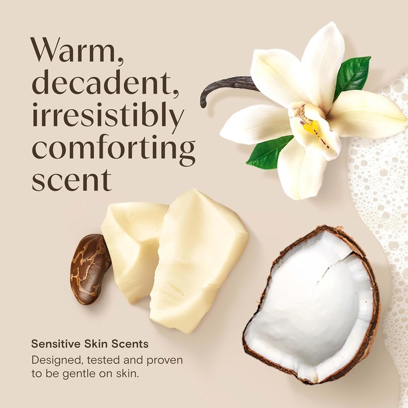 Aveeno Daily Moisturizing Body Wash - Cocoa Butter Vanilla Scent | Long-Lasting Hydration for Sensitive Skin, 18 fl. oz