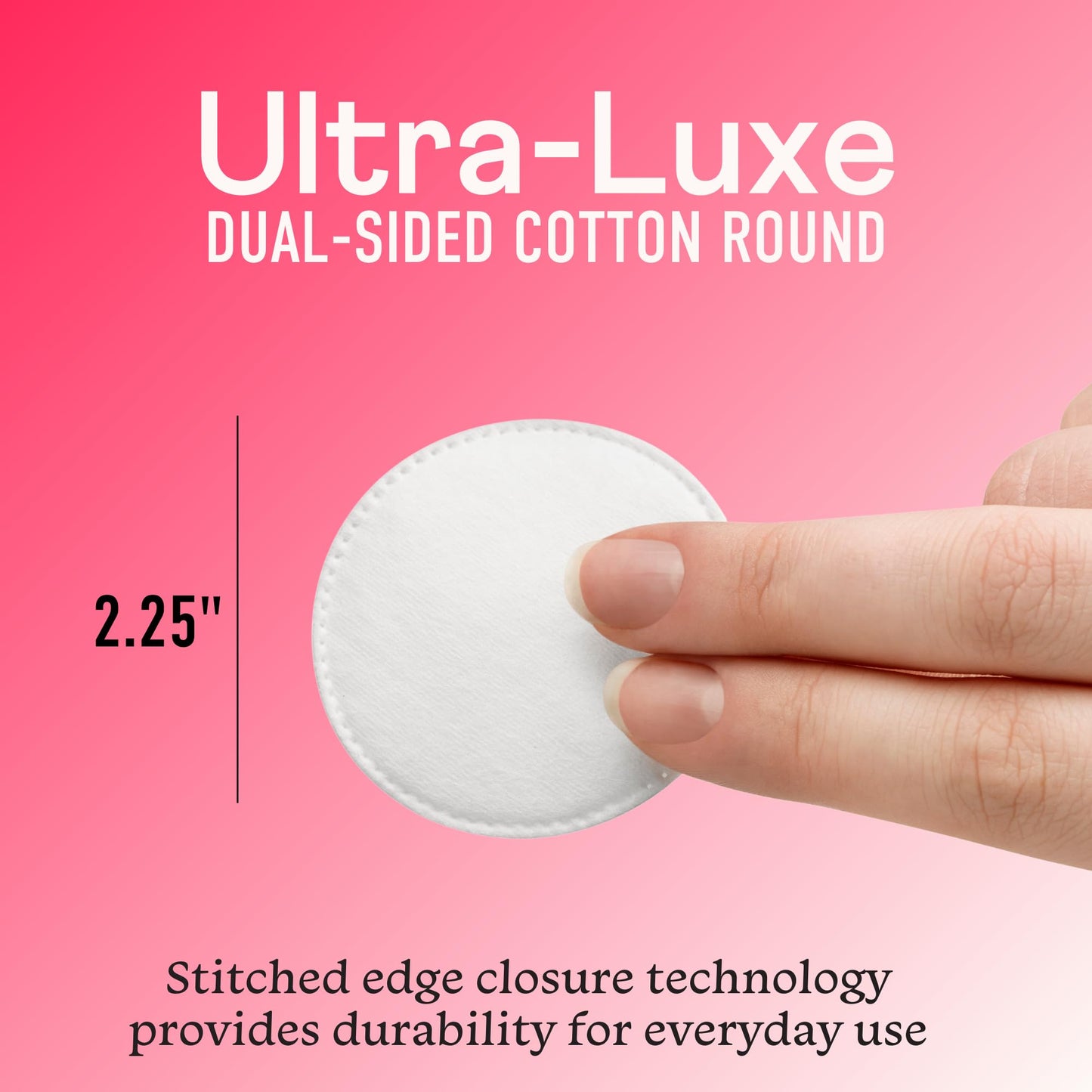 Swisspers Smooth Moves Ultra-Luxe Premium Cotton Rounds - 100 Count (Pack of 2) - Hypoallergenic Makeup Remover Pads for Sensitive Skin, USA Made, Vegan, Lint-Free, Paraben Free