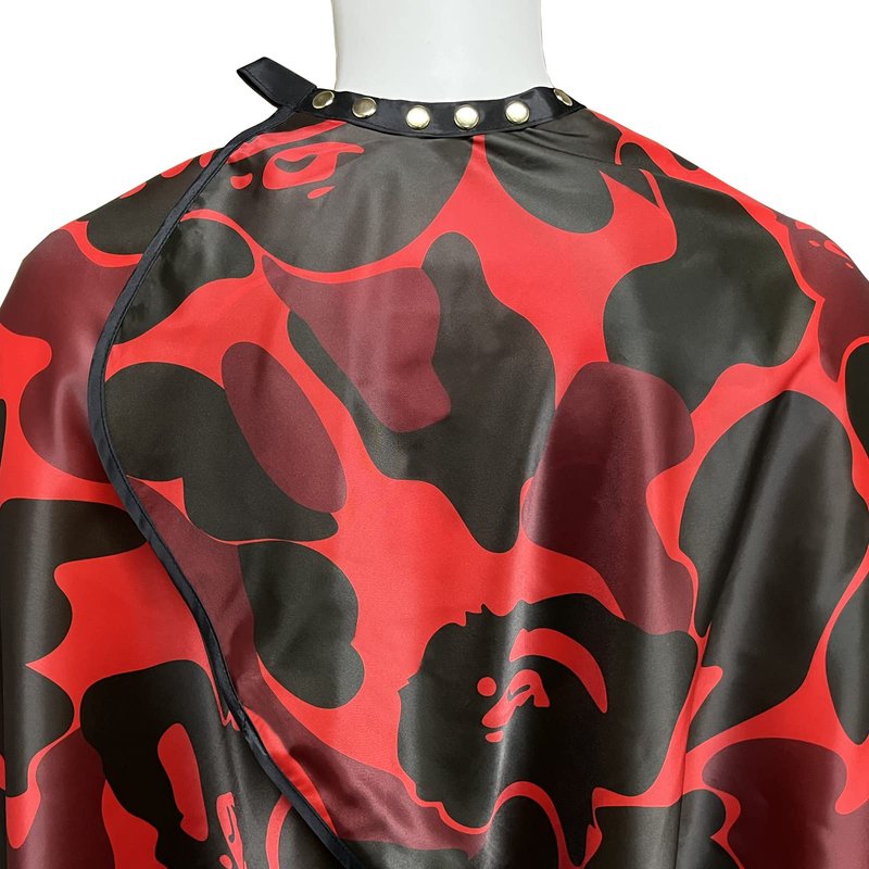 Barbohoo Barber Cape for Men Professional Hair Cutting Salon Cape with Snap Closures Waterproof Large Hairdressing Styling Cape Gown for Barber- 63”× 56” (New Camouflage C)