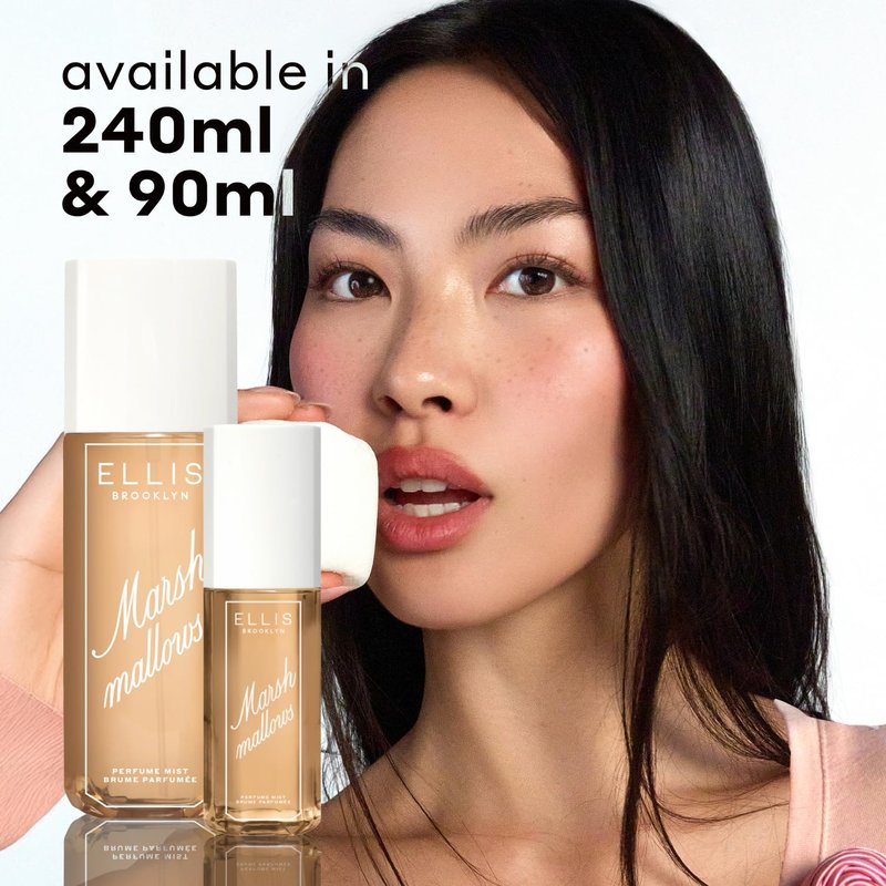 Ellis Brooklyn MARSHMALLOWS Perfume Mist, Gourmand Scent with Marshmallow, Caramel Accord, & Milky Musks, Vegan Perfume, Made In The USA, 90ml/3 fl oz