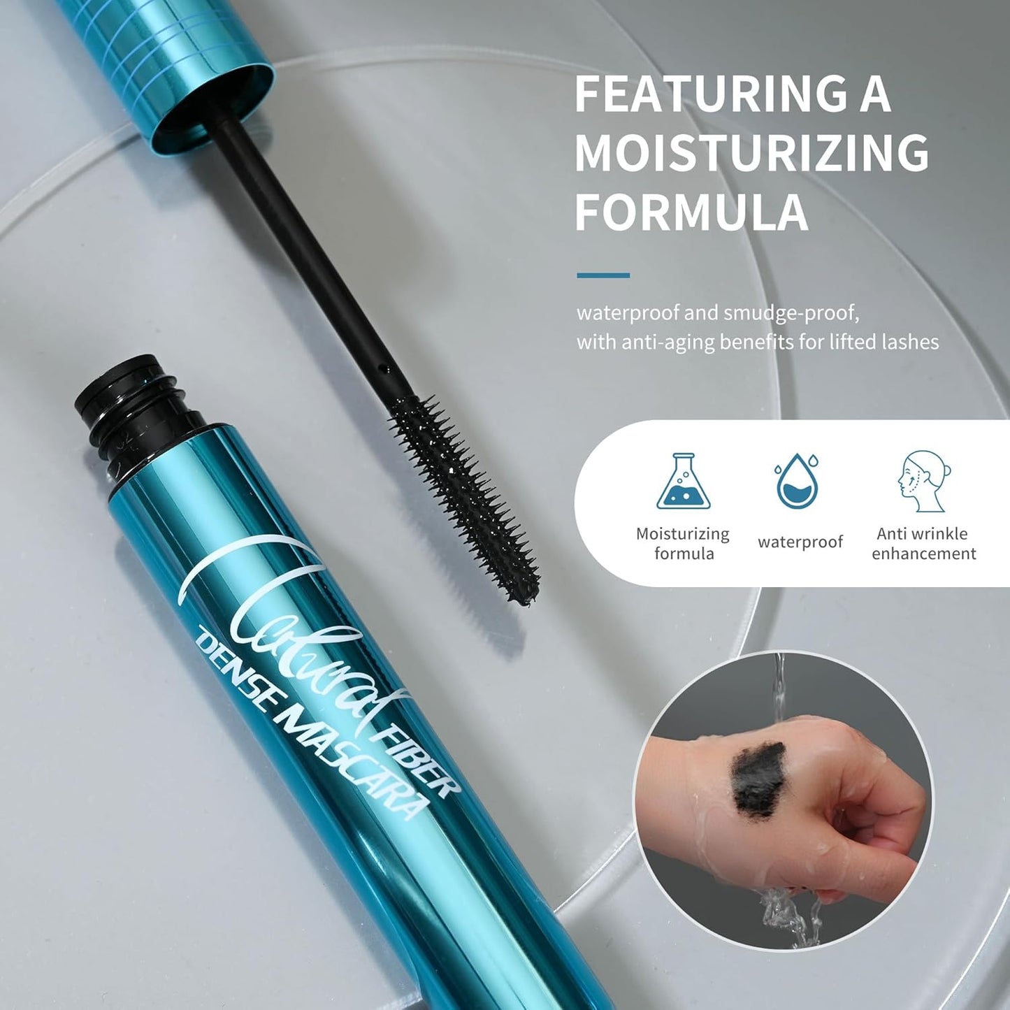 Volumizing Waterproof Mascara for Older Women 60+ | Hypoallergenic Black Formula for Thinning Lashes & Sensitive Eyes