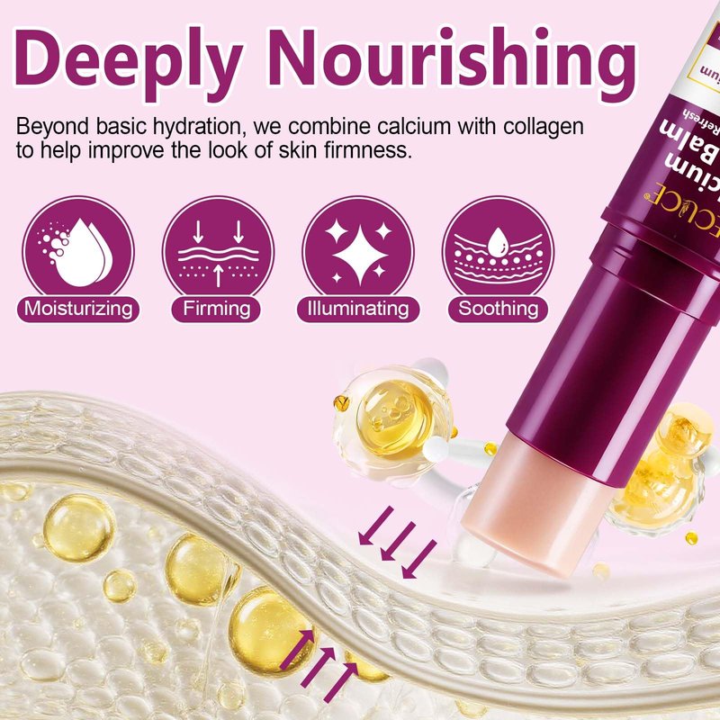 NIFEISHI Calcium Volume Multi Balm Stick, Calcium Volume Balm, Anti Wrinkle, Firming & Moisturizing, Hydrating, Lifting Cream for Lip, Eye, Face, Neck- Suitable for All Skin Types 0.3oz