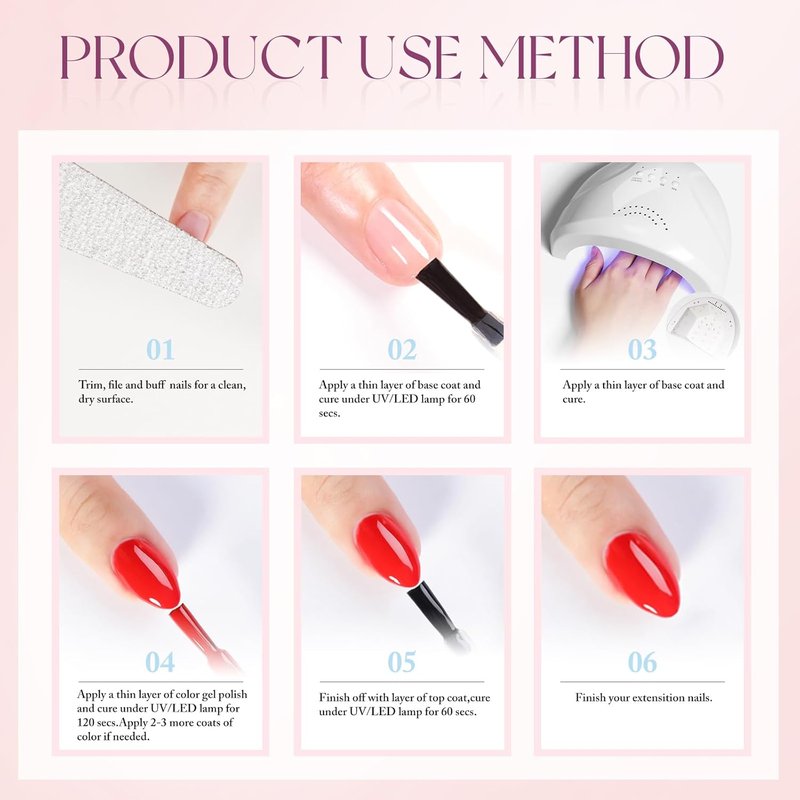 Double Rhythm Gel Polish - Pure Sheer Soak Off Nail Polish for DIY Manicure | 0.5oz (Purple-A1009)