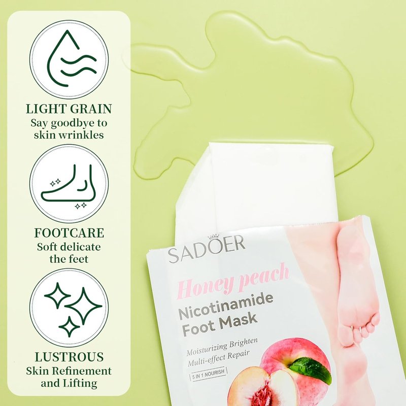 Skiennix 24 Pcs Foot Mask Set - Hydrating Shea Butter & Aloe Treatment for Spa & Skincare Gift