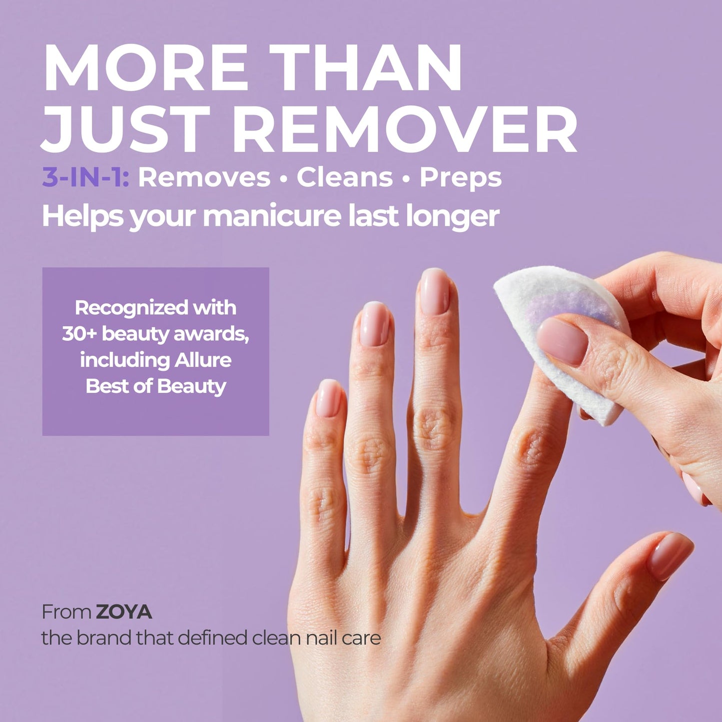 ZOYA Remove Plus 3 in 1 Formula - Liquid Polish Remover, Nail Cleaner, Nail Prep, 8 Fl Oz