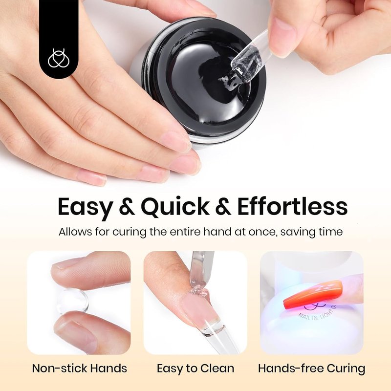 Beetles Solid Nail Glue Gel for False Tips, 15g Strong Adhesion for Clear Press on Acrylic Tips, Hard Gel 3D Sculpting for Summer Nail Art UV Light Cured