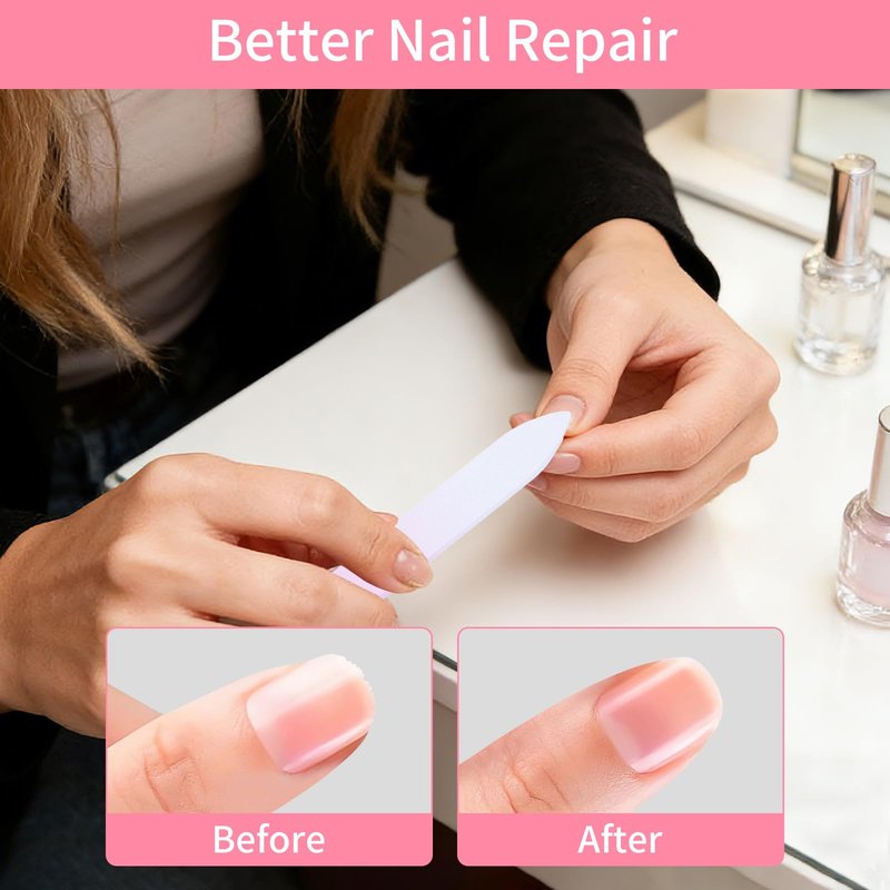 3 Pcs Glass Nail File,Crystal Nail Files with Case,Fingernail Files,Portable Glass Nail File Double Sided for Natural & Acrylic Nail Care,Manicure Tools Gifts for Women Girls