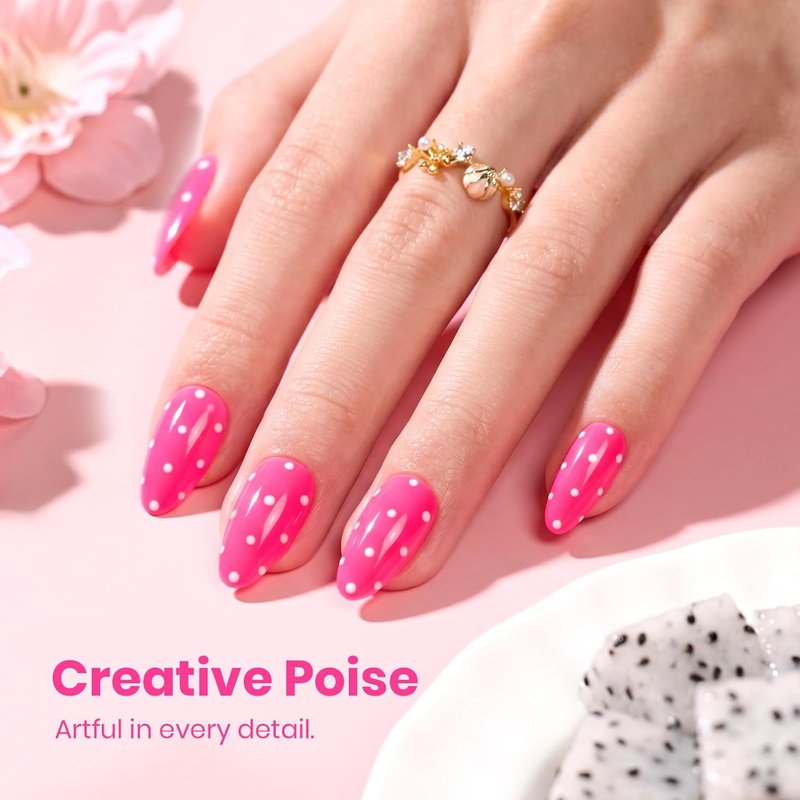 Beetles Hot Pink Gel Polish - Dragonfruit Pink 15ML | Neon Pink Soak Off UV LED Nail Art for Summer Manicure