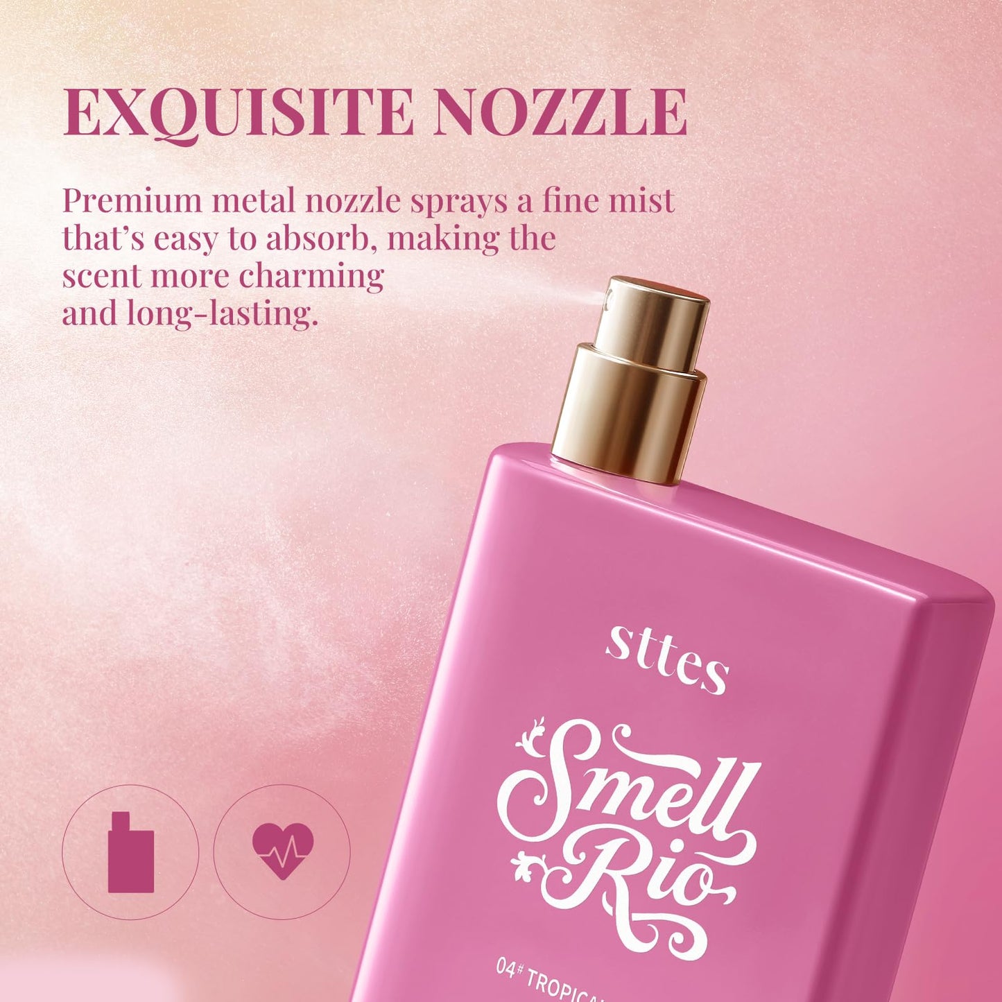 Sttes Smell Rio Perfume 04# (Tropical Juicy) – Perfume for Women – Long-Lasting Hair Guava, Orchid, Vanilla & Cotton Candy Notes – Fruity Scentual Fragrance Eau de Parfum 100ml (3.4 fl oz)