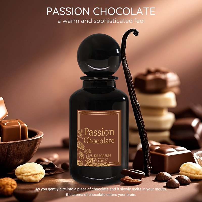 MAJESTY'S SECRET PHEROMAX Passion Chocolate Eau de Parfum for Women, 50 ml (1.7 fl oz) Long-Lasting Gourmand Perfume, Sweet Chocolate Vanilla Coffee Scent with Caramel & Amber Notes