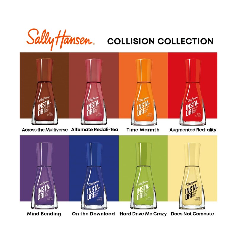 Sally Hansen Insta-Dri Nail Polish | Quick Dry, Long Lasting, Streak-Free Shine | Opaque, Glossy | 528 Hard Drive Me Crazy | Bright Green Nail Color