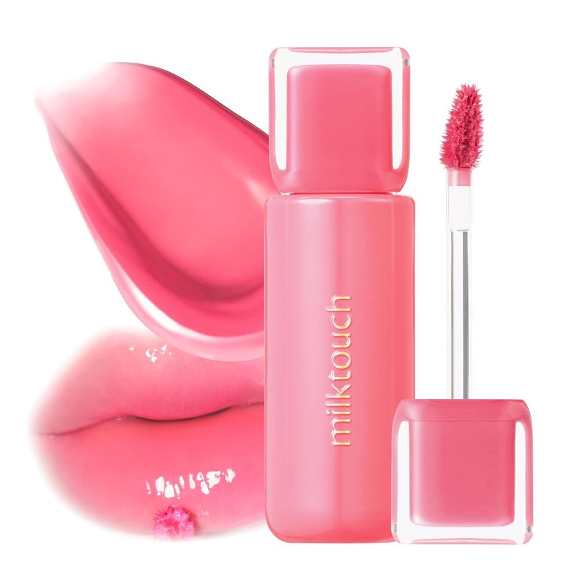 MILKTOUCH Jelly Lip Glow Tint - Hydrating Lip Gloss for Long-Lasting Moisture & Radiant Shine | 03 Cool Time Berry