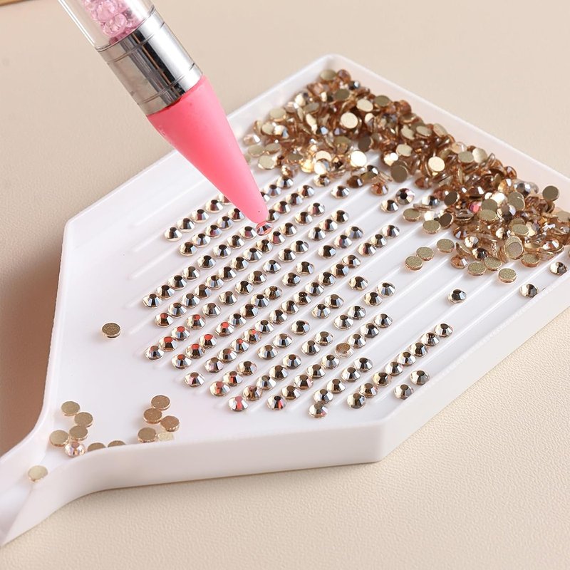 Rhinestone Diamond Painting Trays - 6Pcs Jewelry Bead Picker Plates for DIY Coaster Art & Crafts | Gem Sorting Tools