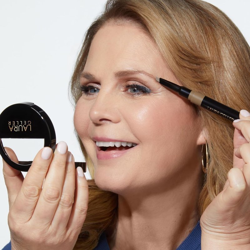 Laura Geller New York Sculpt-N-Stay 2-in-1 Waterproof Eyebrow Pencil & Brow Gel - Taupe | Fills, Defines & Sets Brows