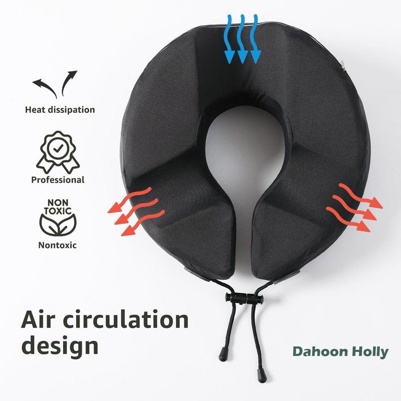 Dahoon Holly Ergonomic Face Down Pillow with Premium Memory Foam for Post-Surgery Recovery, Comfortable Sleep, and Massage | Features Adjustable Strap, Breathable Fabric, and Air Circulation Design