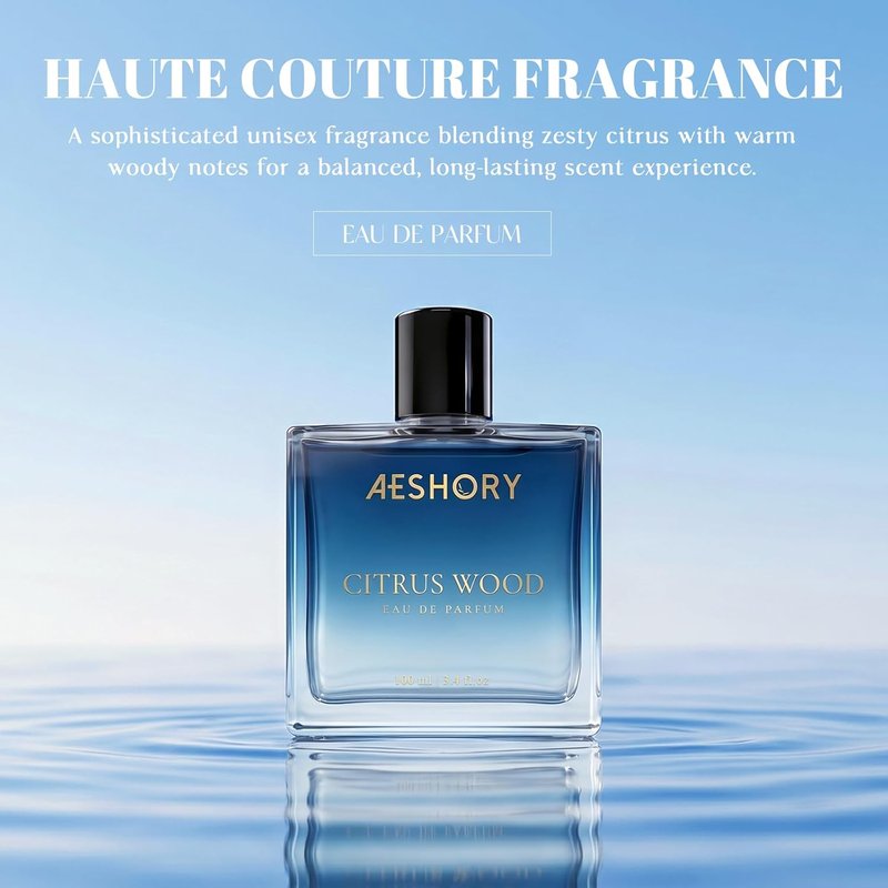 Aeshory Luxury Unisex Perfume - Long Lasting 3.4 FL OZ Eau De Parfum | Fruity Chypre & Citrus Wood Notes
