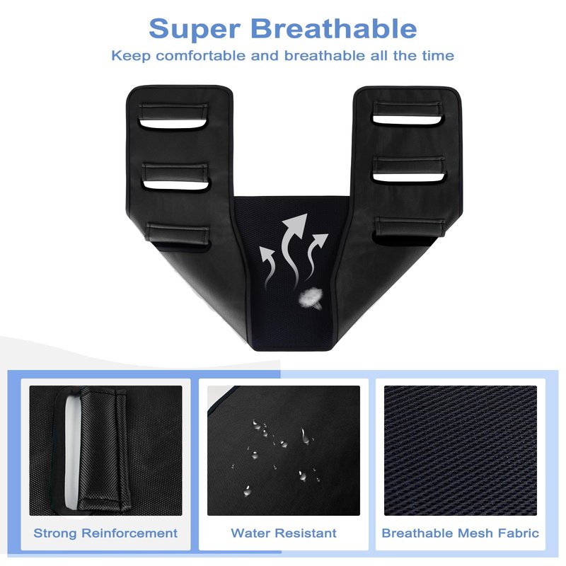 Leetye Mei Transfer Belt Transfer Sling - Padded Gait Belt - Heavy Duty Patient Lift, Mobility Standing and Lifting Aid for Disabled, Elderly, Injured - Safely Move from Bed and Wheelchair(Black)