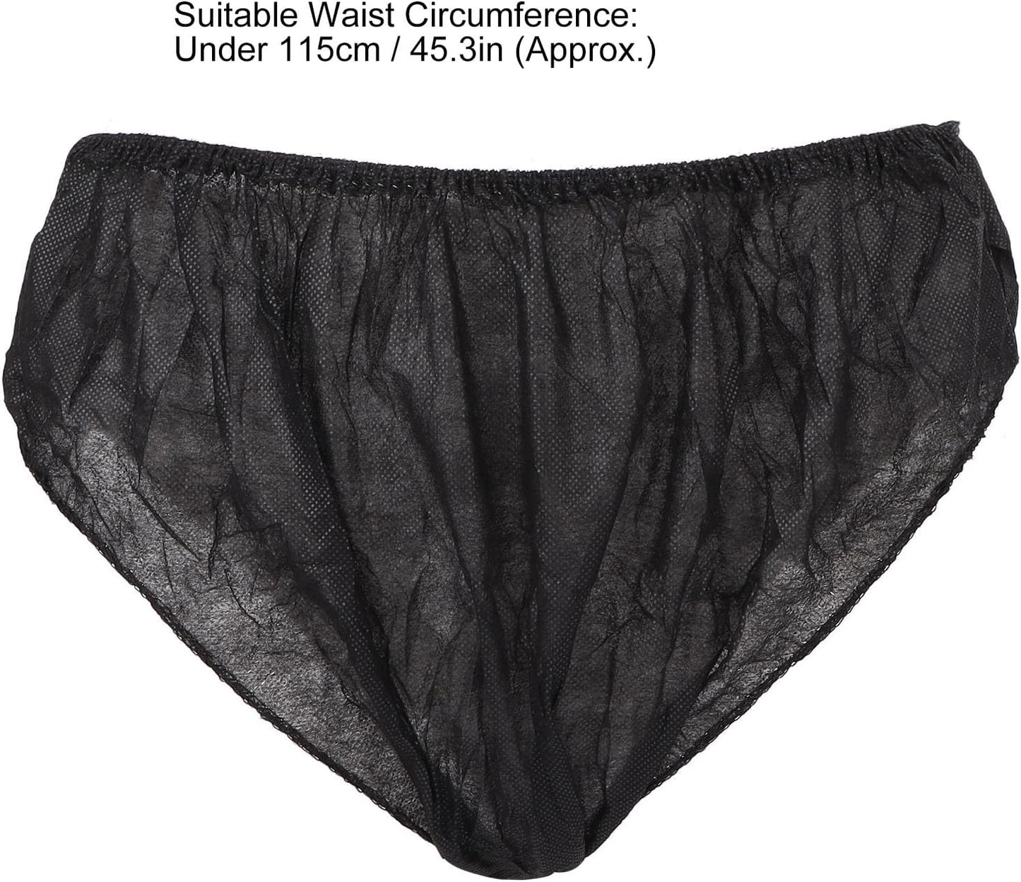 ZASCHMOY 50pcs Disposable Black Underwear, One Size Fits Most Portable Travel Underwear for Women And Men Outdoor Tourism Hotel