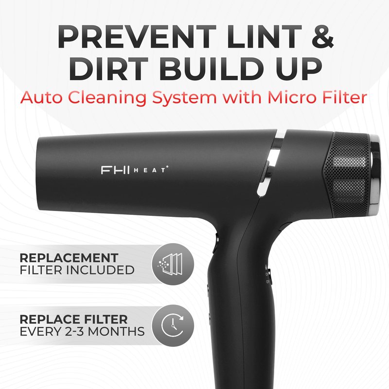 FHI Heat Innovator Pro Power Speed Professional Hair Dryer with Diffuser - Advanced Ionic Technology, Quick-Dry Blow Dryer, Cool Shot Button, Quiet Operation, Lightweight, for All Hair Types