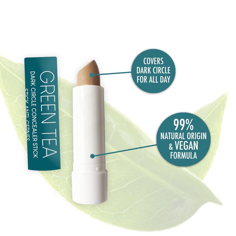 L'Action Paris Dark Circle Concealer Stick, Matte Finish Concealer for Dark Circles and Tiredness, Natural Solution with Nourishing Argan Oil and Toning Green Tea Extract, Universal Shade 4g