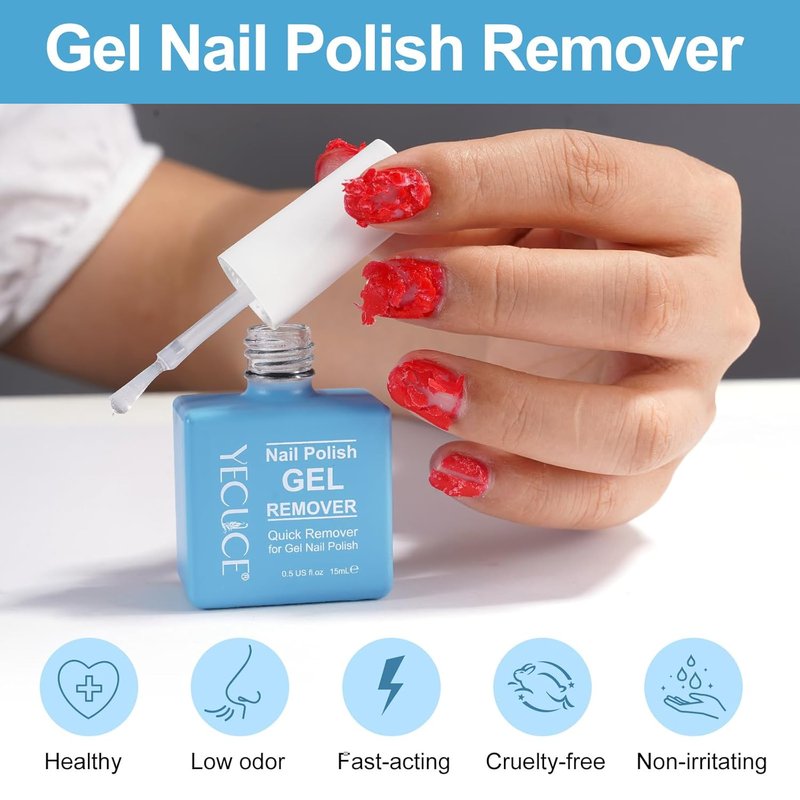 Gel Nail Polish Remover - Quick & Easy Foil-Free Formula | 15ml