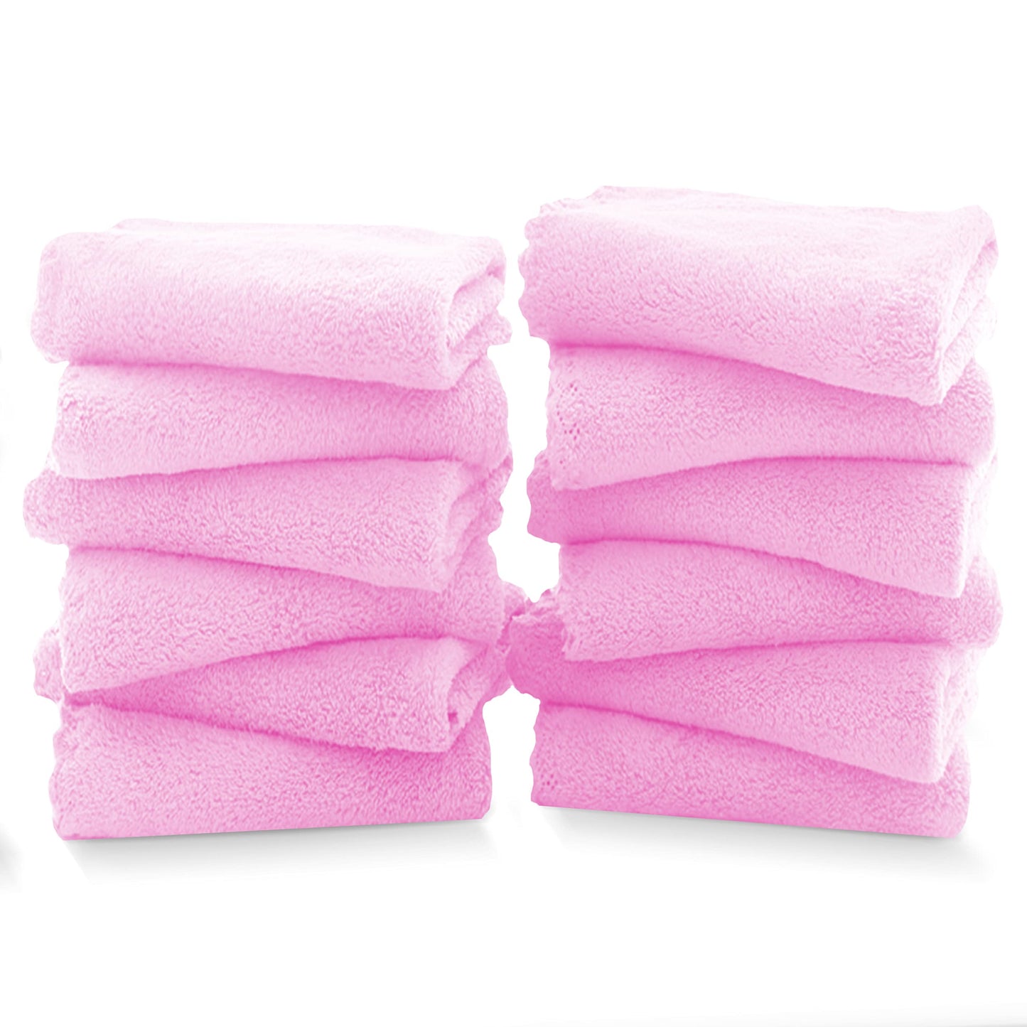 TENSTARS 12 Pack Premium Washcloths Set - Quick Drying- Soft Microfiber Coral Velvet Highly Absorbent Wash Clothes - Multipurpose Use as Bath, Spa, Facial, Fingertip Towel (Frozen Berry)